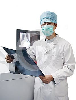 Doctor check X-ray picture