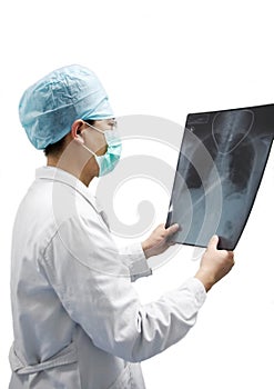 Doctor check X-ray picture