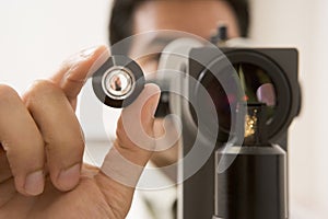 Doctor Checking Patient's Eyes For Glaucoma