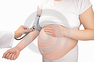 Doctor checking a pregnant woman