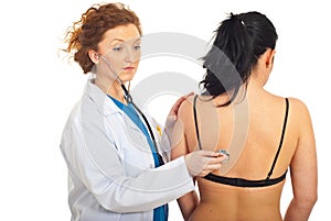 Doctor checkup patient woman