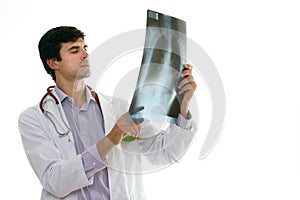 Doctor with Chest X-ray photo