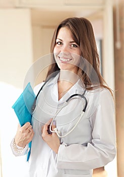 Doctor in clinic interior