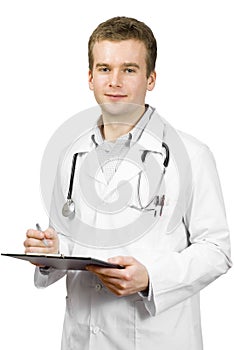 Doctor with cliproard
