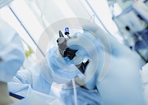 Doctor conducting medical endoscopy procedures