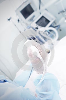 Doctor conducts scientific research