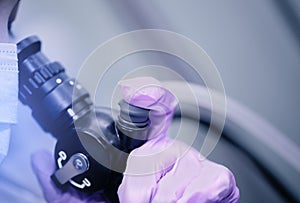 Doctor conducts a study using the device