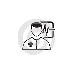 Doctor Consultation and Medical Services Icon. Flat Design