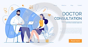 Doctor Consultation Web Site, landing page