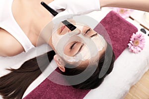 The doctor is a cosmetologist for the procedure of cleansing and