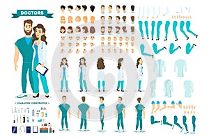 Doctor couple character set for the animation