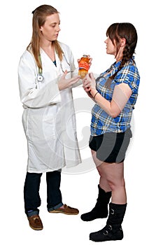 Doctor with CT Contrast