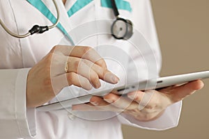 Doctor with Data Tablet