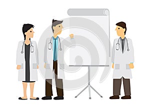 Doctor discuss with his colleagues