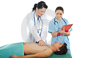 Doctor do cardiopulmonary resuscitation
