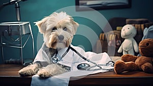 Doctor Doggo: An Adorable Canine in a Paw-some Medical Attire
