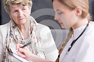 Doctor doing medical interview