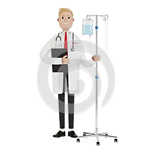 Doctor with a dropper. Toxicology, intexication, decontamination. Health care concept. Medical equipment.