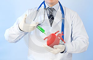 Doctor drug injected to heart