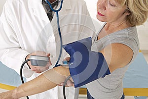 Doctor examination -- blood pressure measurement