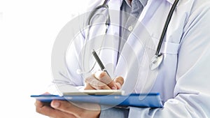 Doctor examine with stethoscope, health care