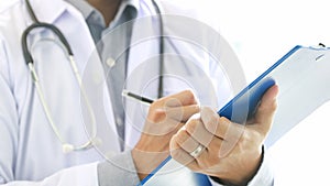 Doctor examine with stethoscope, health care