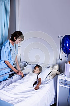 Doctor examining a patient