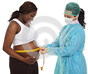 Doctor examining a pregnant woman