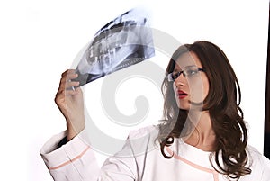 Doctor Examining X-Ray