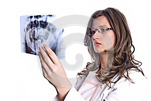 Doctor Examining X-Ray