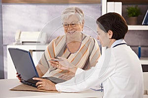 Doctor explaining to patient