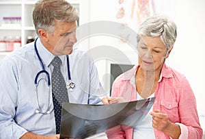 Doctor with female patient