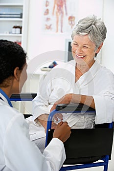 Doctor with female patient