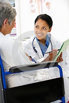 Doctor with female patient