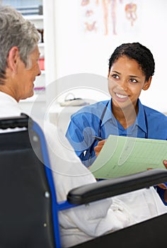 Doctor with female patient