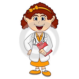 Doctor - Girl Cartoon