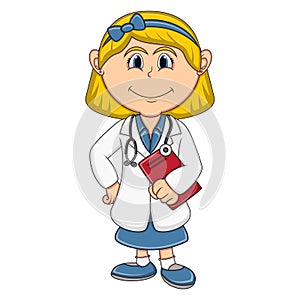 Doctor - Girl Cartoon