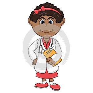 Doctor - Girl Cartoon