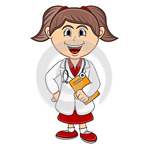 Doctor - Girl Cartoon