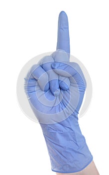 Doctor Giving Number One Hand Gesture