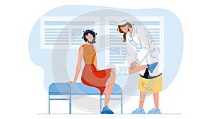 Doctor Giving Physiotherapy To Patient Vector Illustration