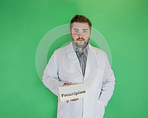 Doctor giving prescription