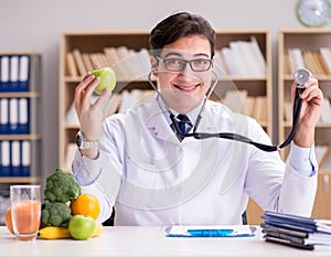 Doctor in GMO food concept