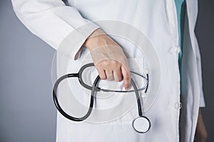 Doctor hand stethoscope