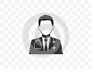Doctor, health, medical icon. Vector illustration, flat design