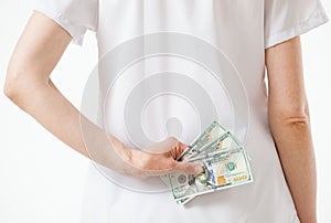 Doctor hiding money