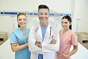 Doctor with his team