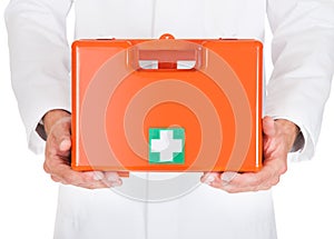 Doctor Holding First Aid Box