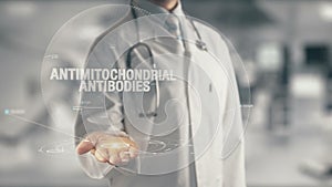 Doctor holding in hand Antimitochondrial Antibodies 1