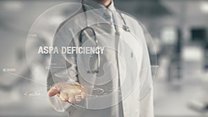 Doctor holding in hand ASPA Deficiency